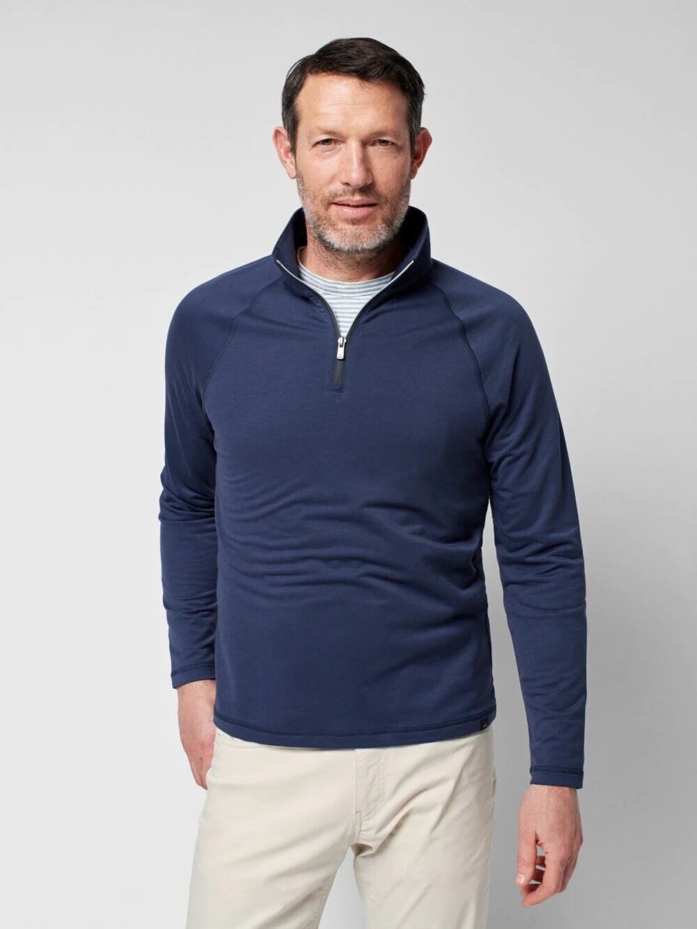 Faherty mens golf movement 1/4 zip blue nights repreve Size Small